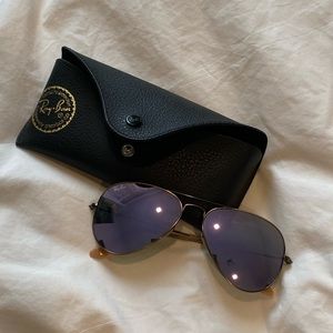 Rayban aviator mirrored sunglasses